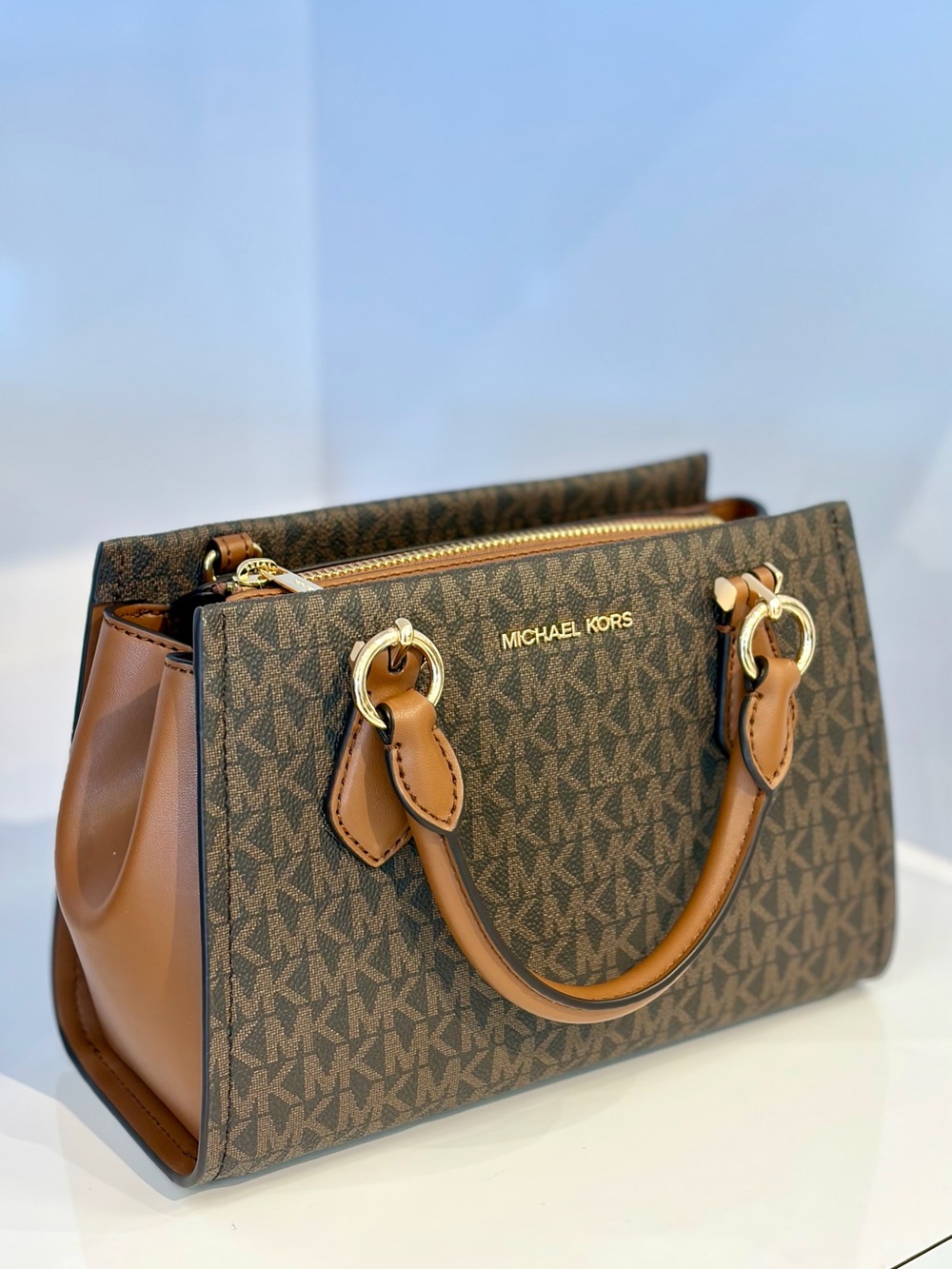 Michael Kors Marilyn Small Signature Logo Satchel Crossbody Bag - Picture 11 of 14